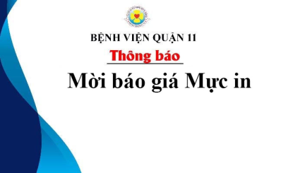 Thông báo mời báo giá Mực in